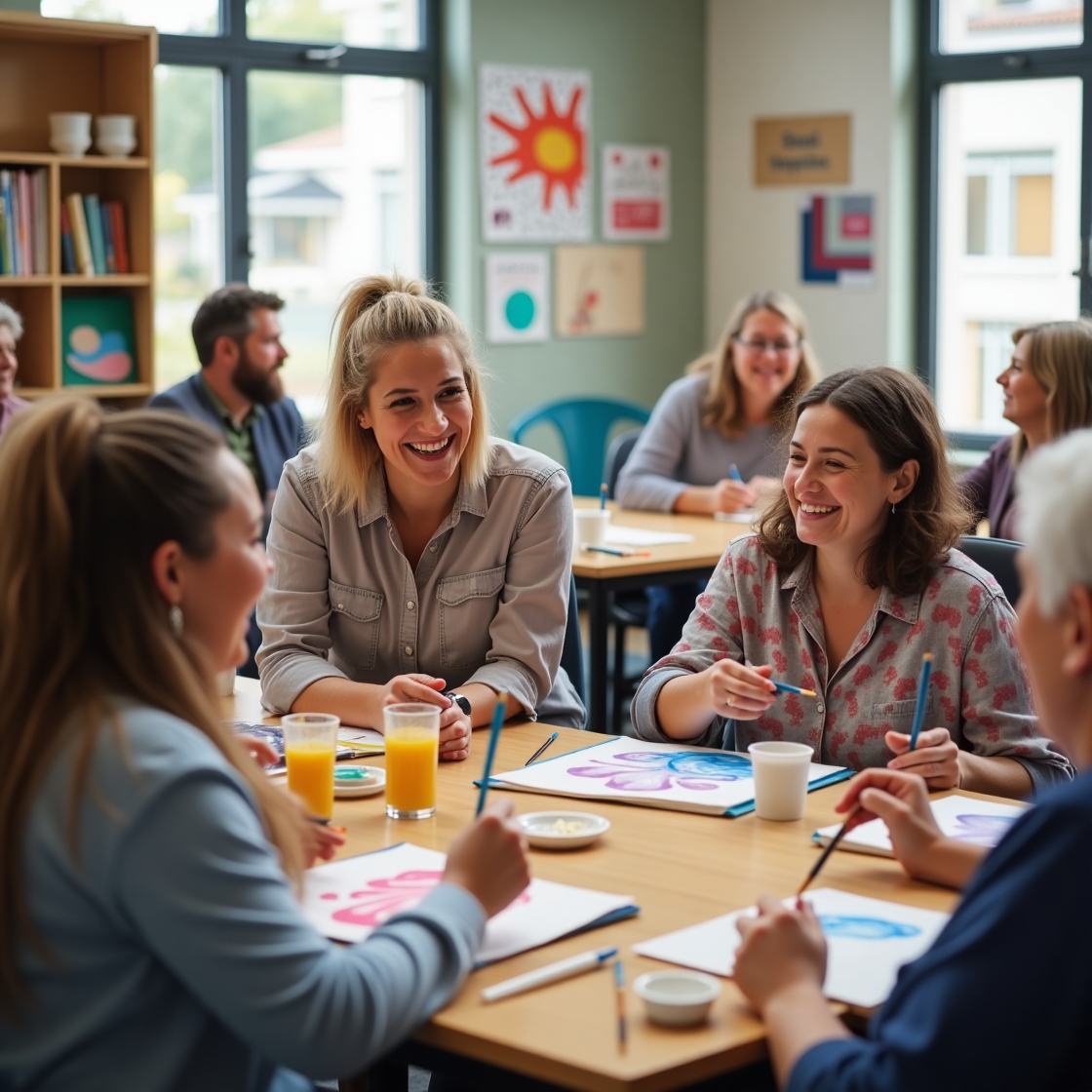 Group smiling after NDIS community club, feeling included